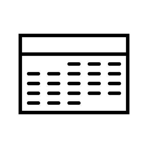 Calendar Line Black Icon vector