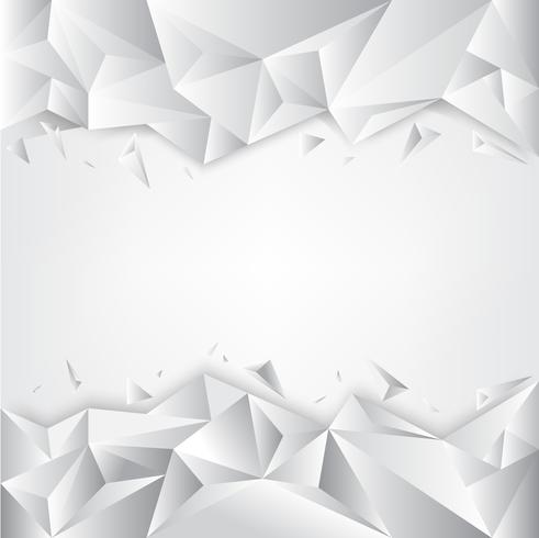 Fondo poligonal gris blanco, plantillas de diseño creativo vector