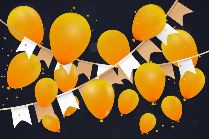 Abstact balloon background. Celebraties Happy new yer or Happy birthday. Aanniversary for invitations, festive posters, greetings cards. vector