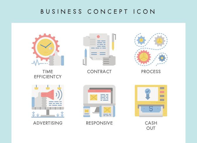 Business concept icons vector