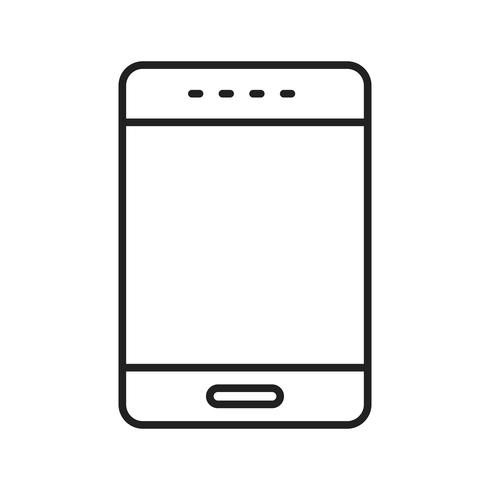 Phone Line Black Icon vector