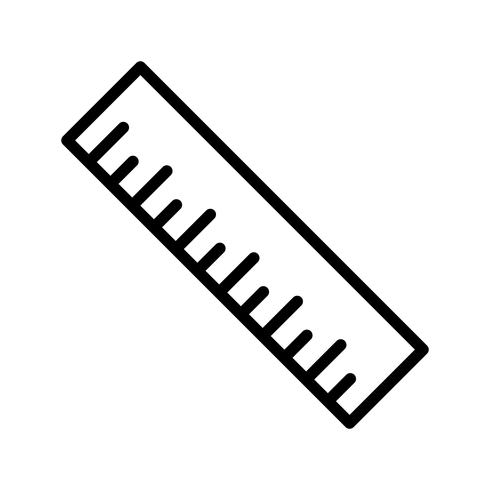 Ruler Line Black Icon vector