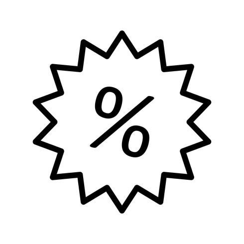 Discount label Line Black Icon vector