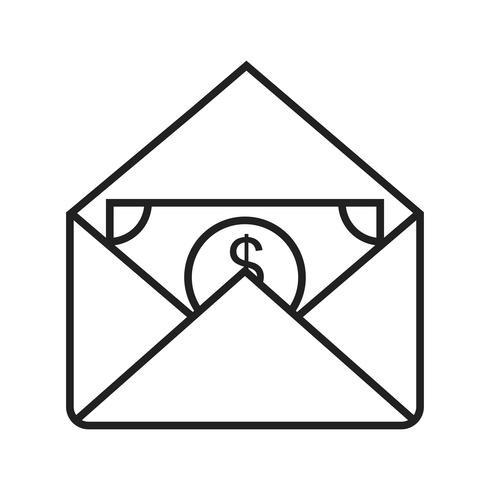 cash receiving Line Black Icon vector