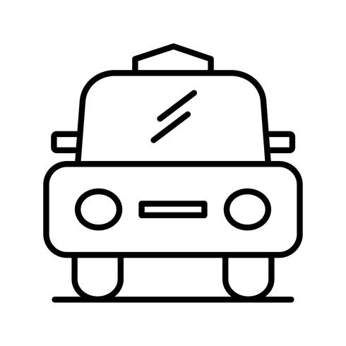 Cab Line Black Icon vector