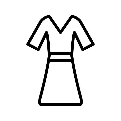 Icono de línea de ropa negro vector