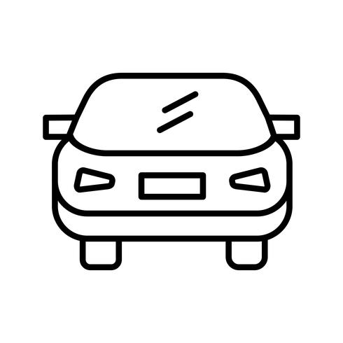 Car Line Icon Negro vector