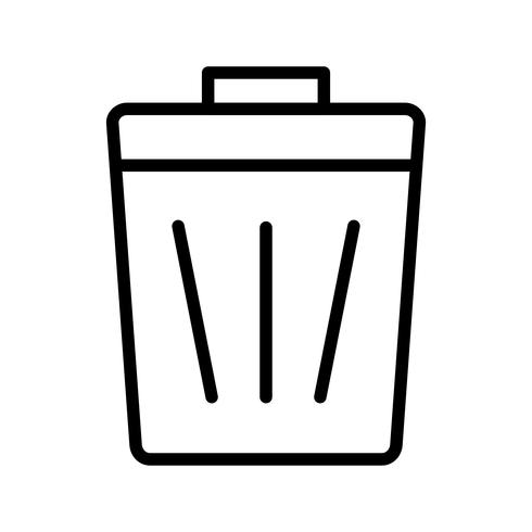 Trash Line Black Icon vector