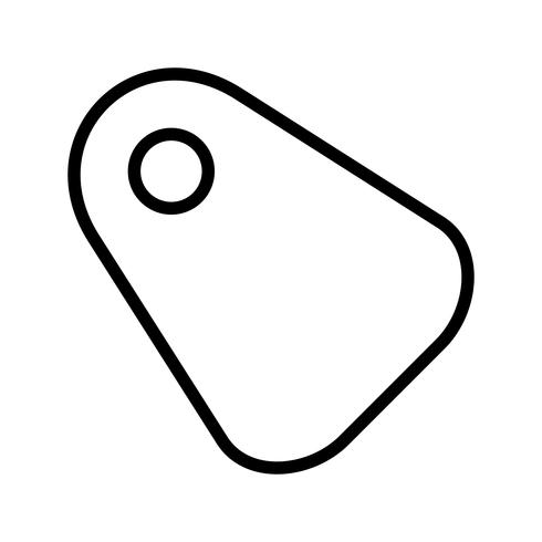 Icono de línea de etiqueta negro vector