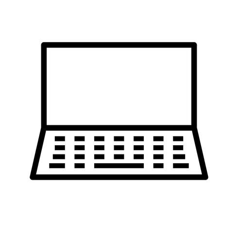 Laptop Line Black Icon vector