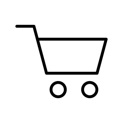 Cart Line Black Icon vector