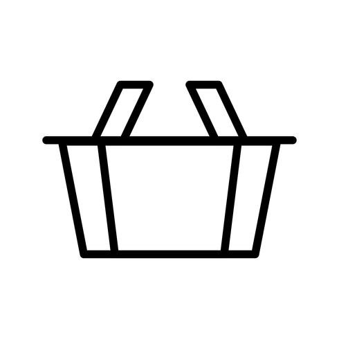 Basket Line Black Icon vector