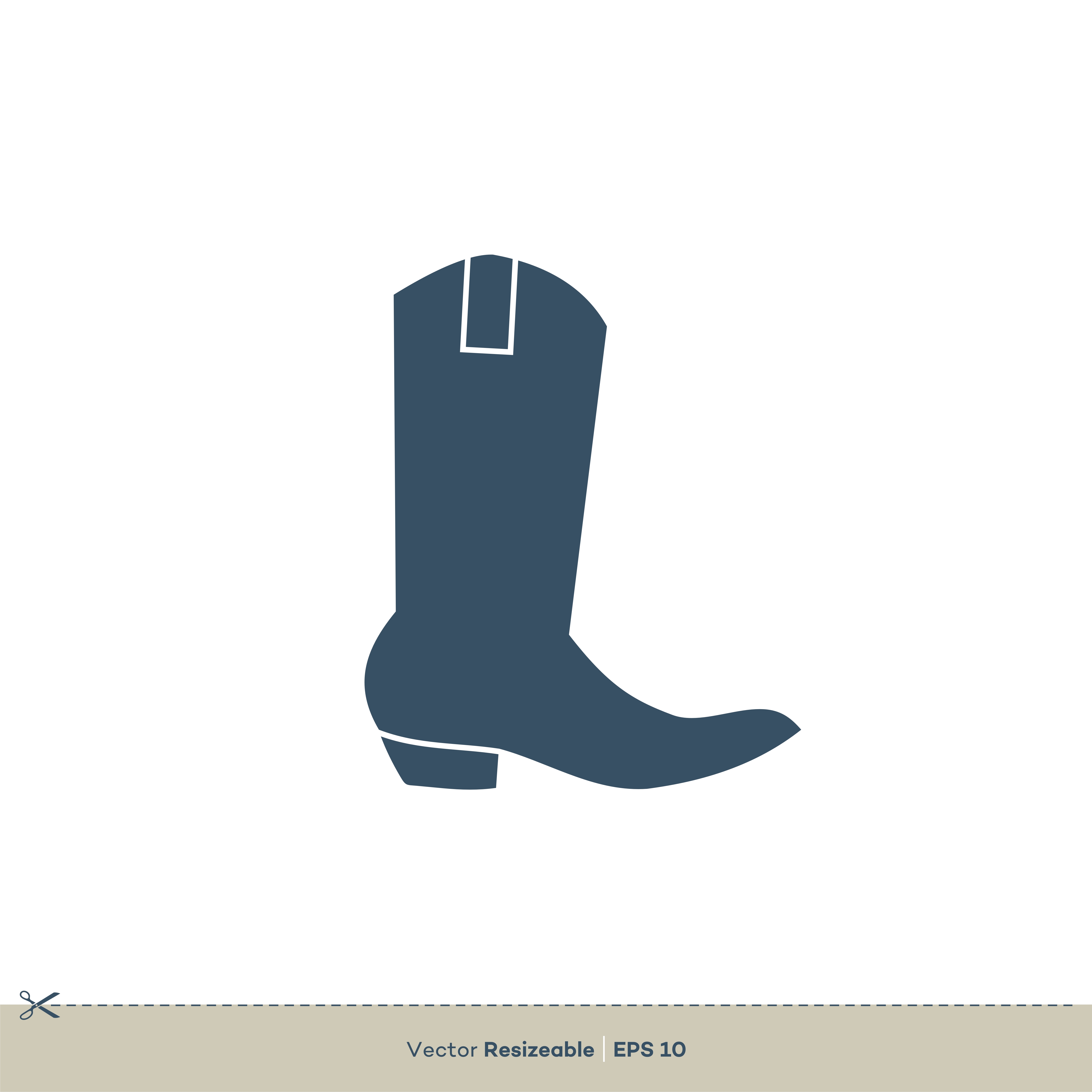 Cowboy Boot vector Logo Template Illustration Design