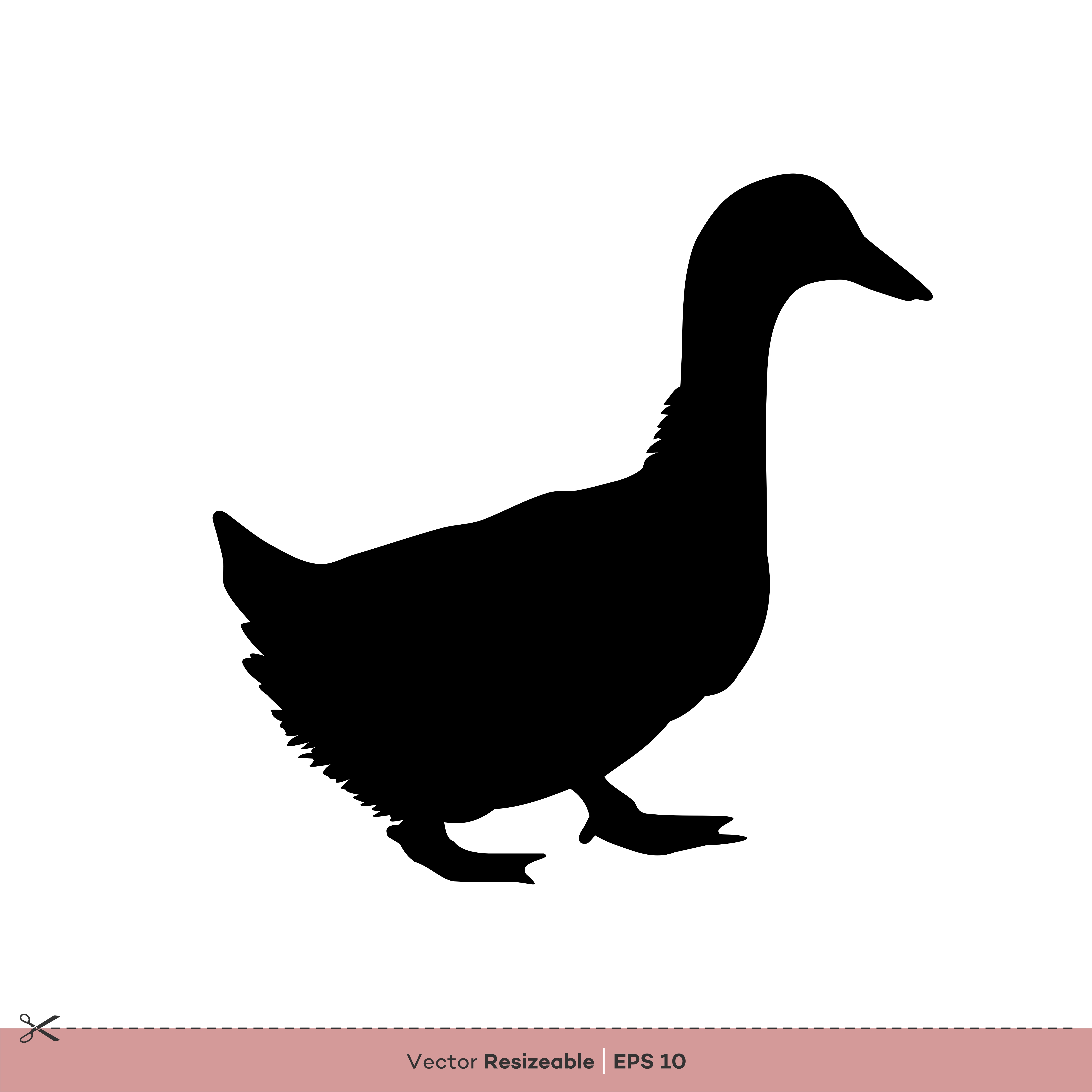Download Farm Animal - Duck Silhouette Vector Logo Template ...