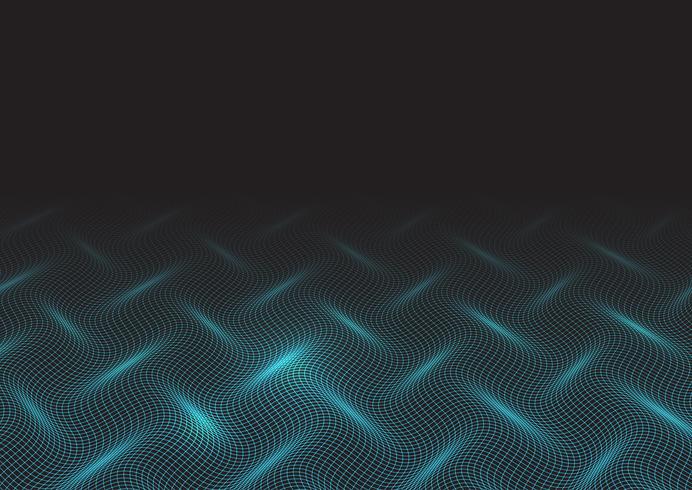 Techno waves design vector