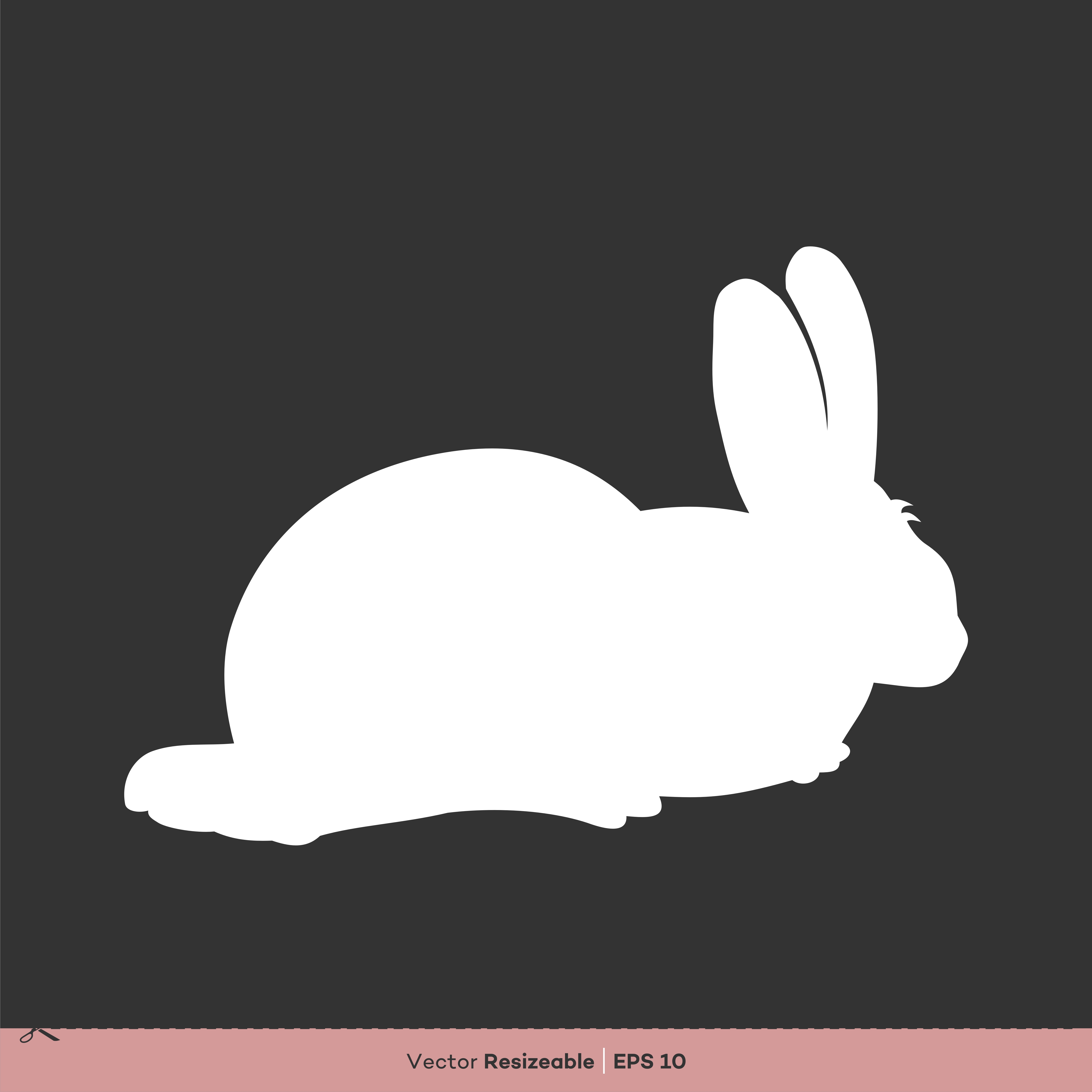Download White Rabbit Silhouette Vector Logo Template Illustration ...