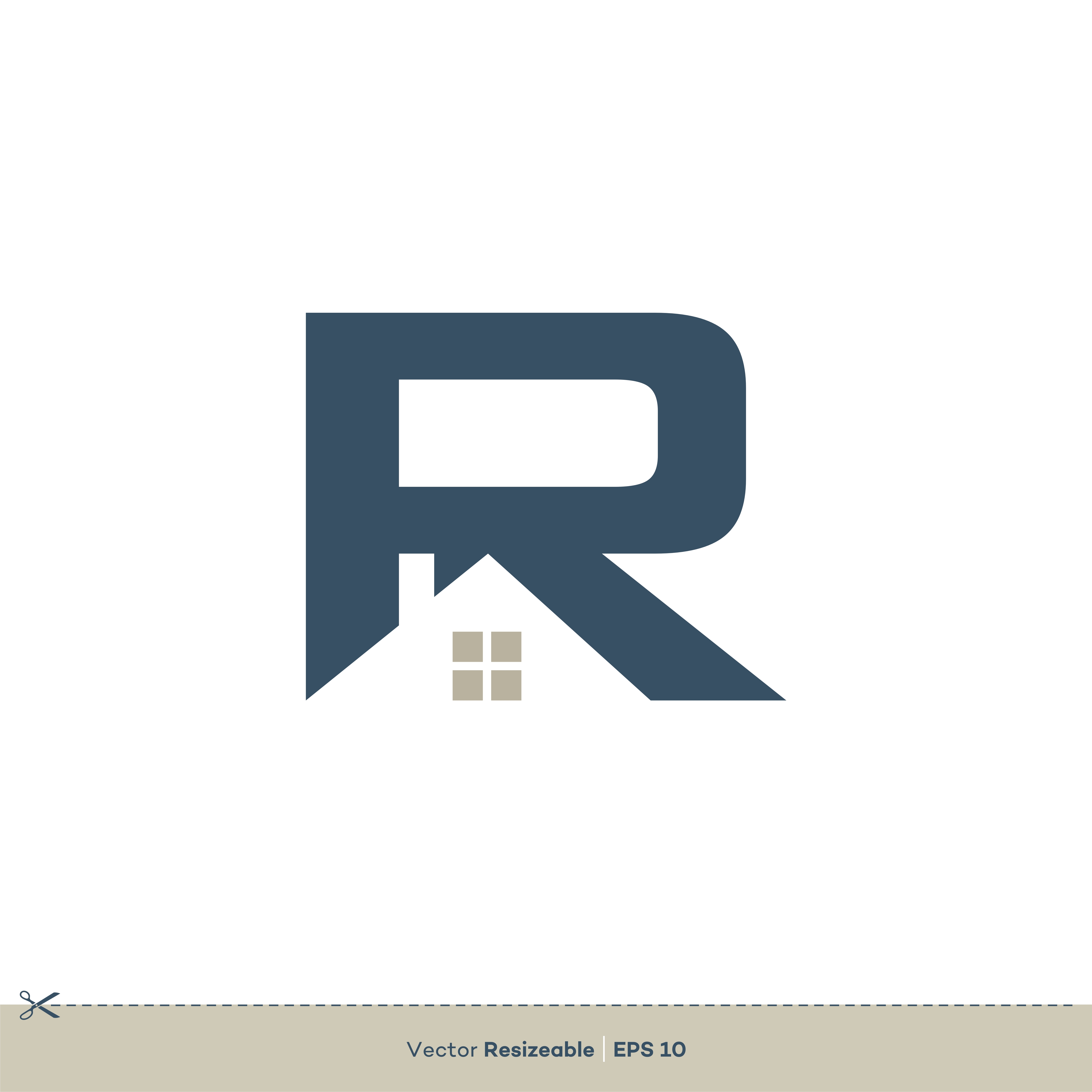 Real Estate R Letter Logo Template Illustration Design Download Free