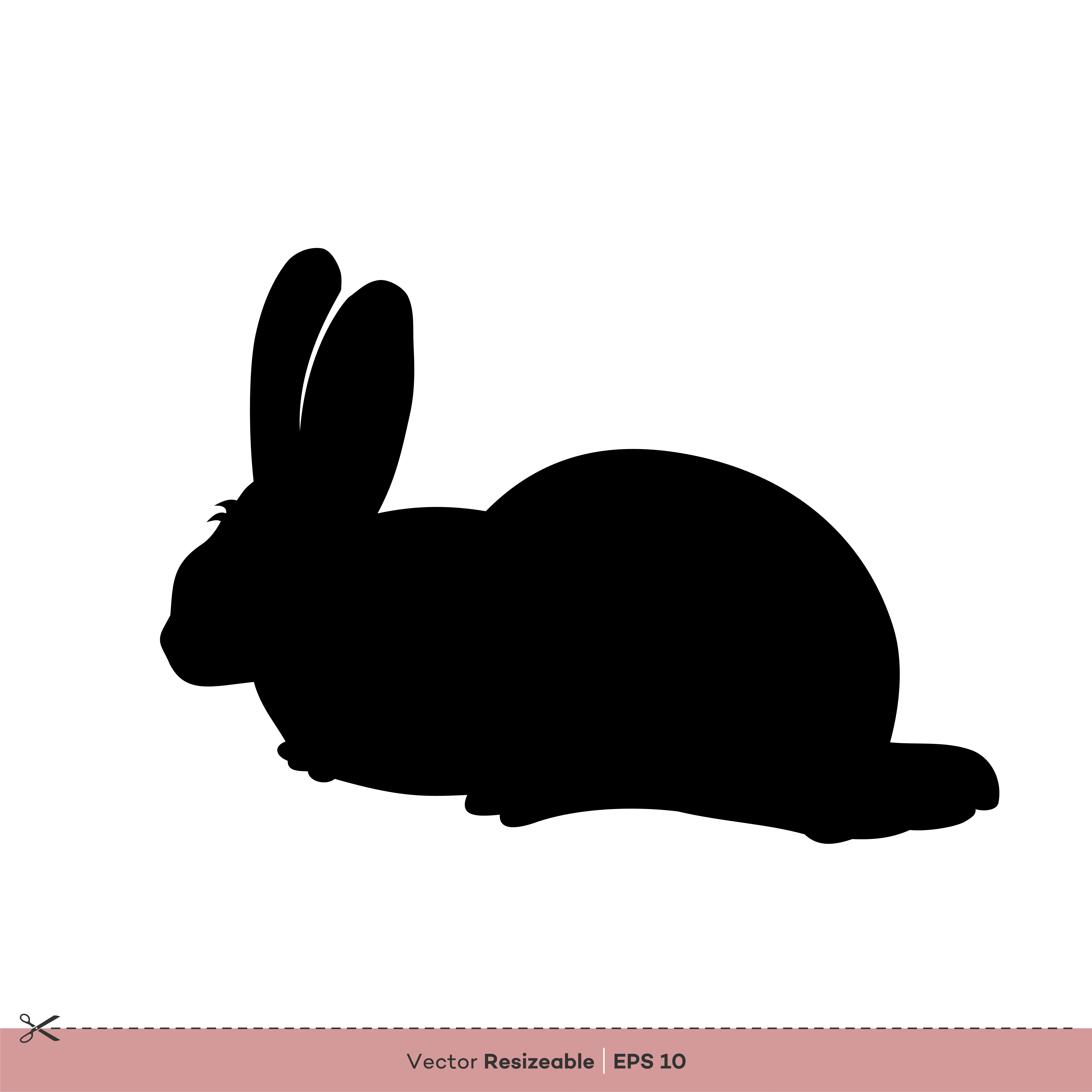 Download Farm Animal - Rabbit Silhouette Vector Logo Template ...