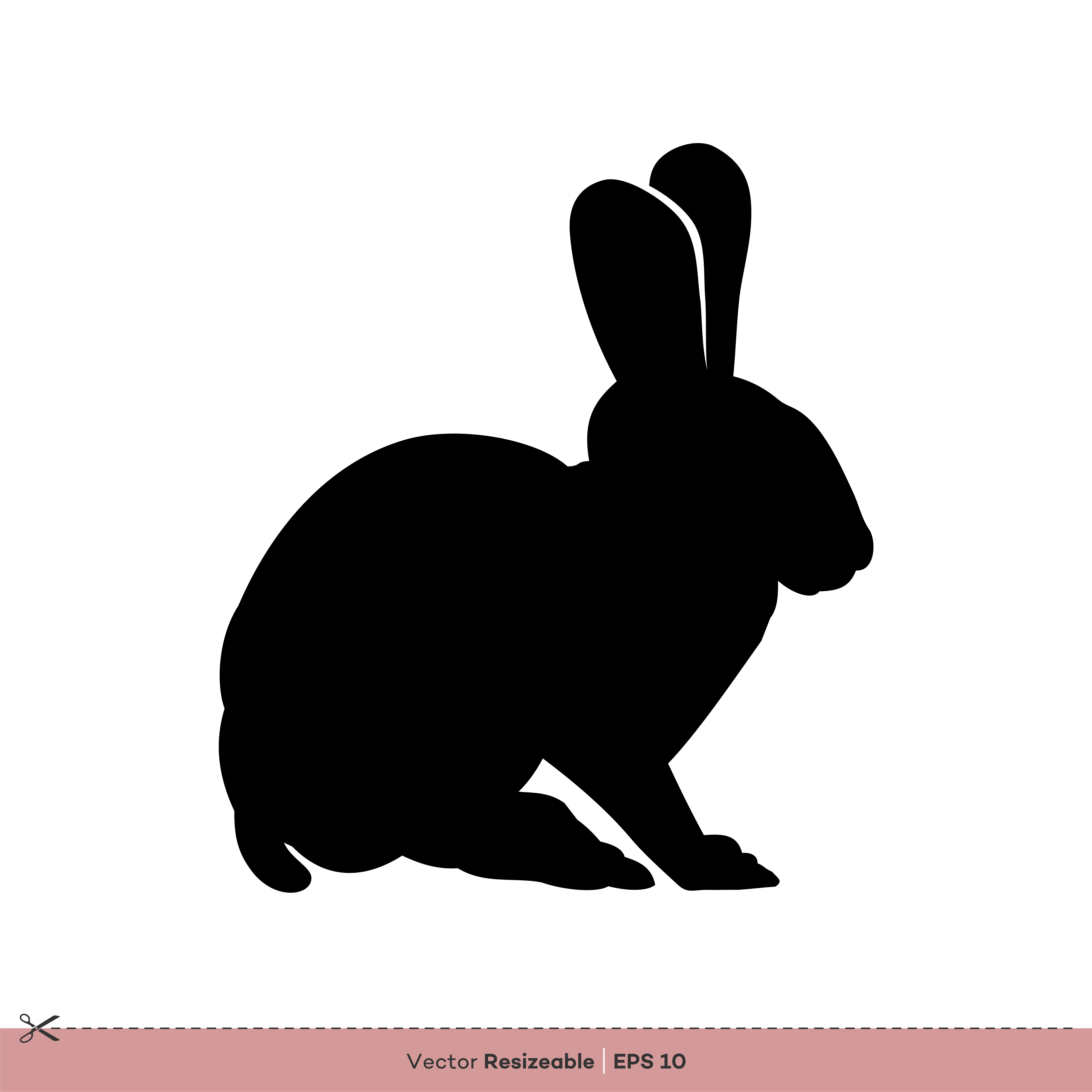 Download Farm Animal - Rabbit Silhouette Vector Logo Template ...