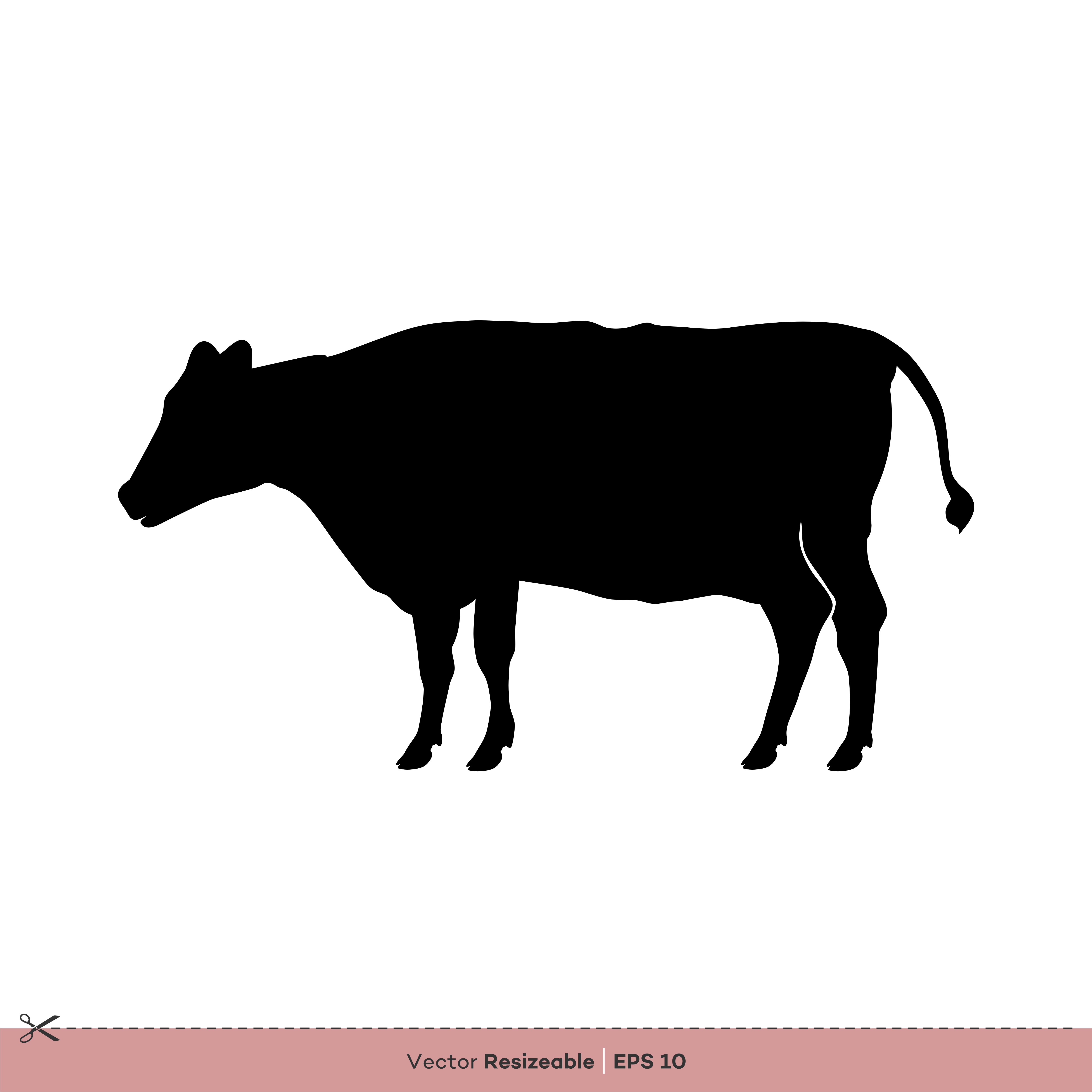 Download Cow Silhouette Vector Logo Template Illustration Design ...