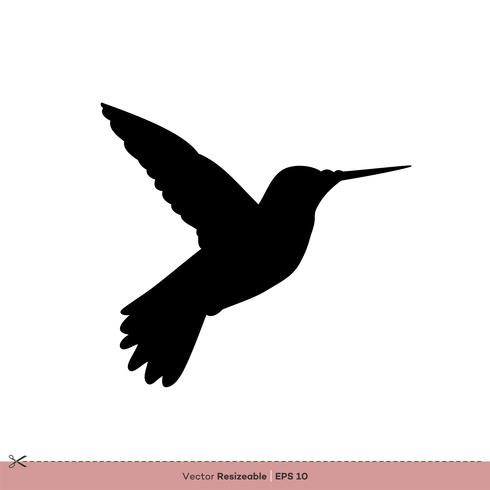 Hummingbird - Bird Silhouette Vector Logo Template Illustration Design ...