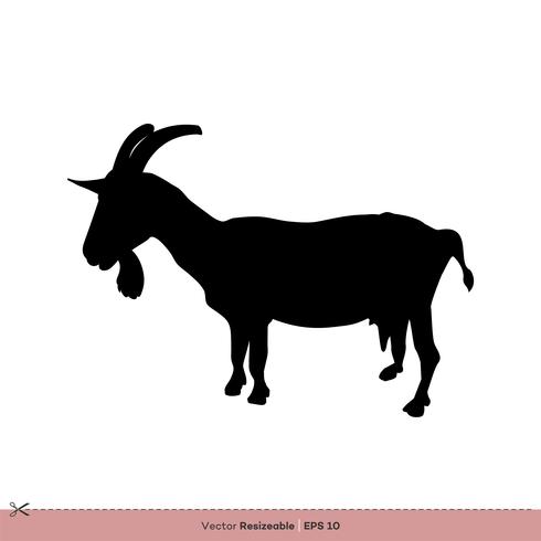 Farm Animal - Goat Silhouette Vector Logo Template ...