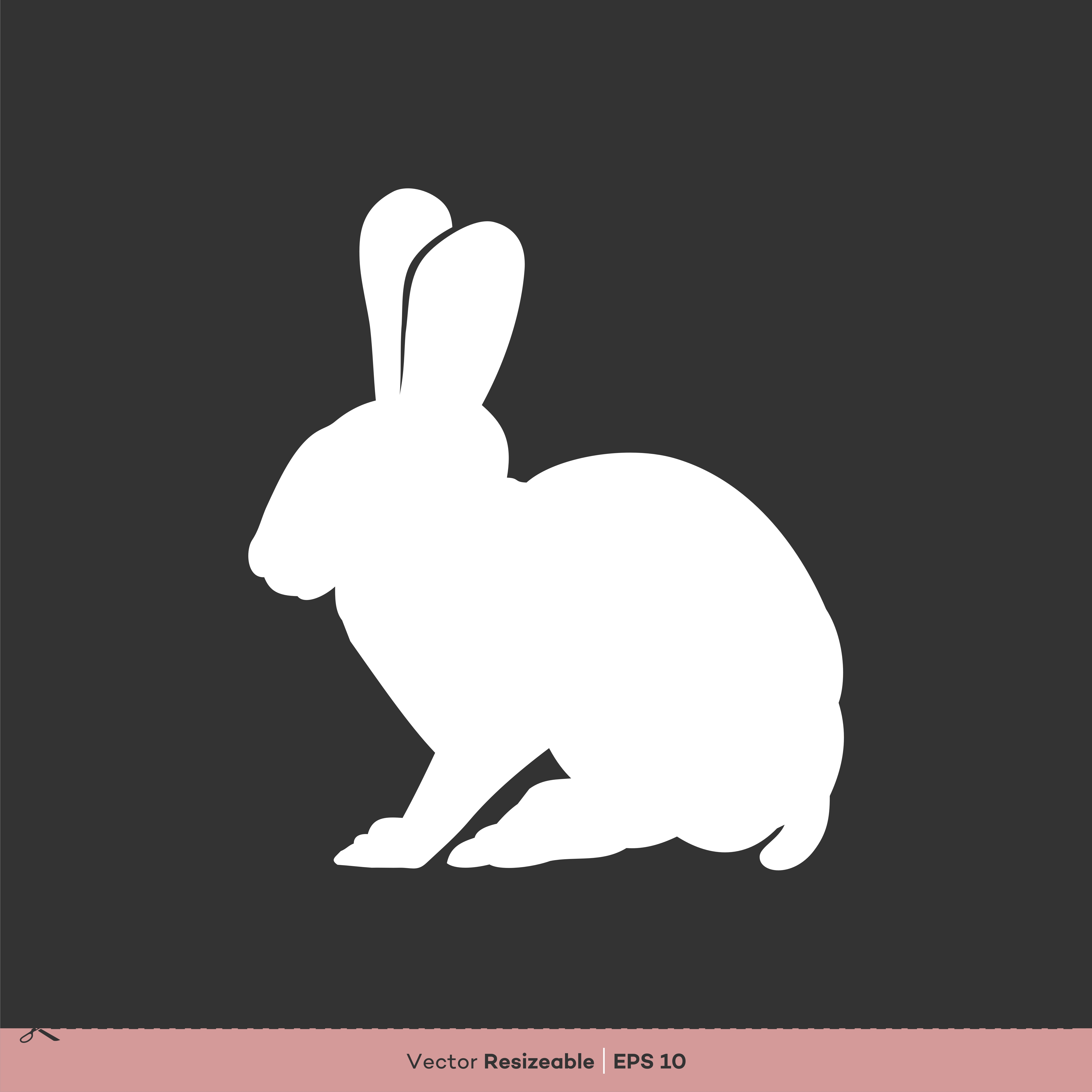 Download White Rabbit Silhouette Vector Logo Template Illustration Design - Download Free Vector Art ...