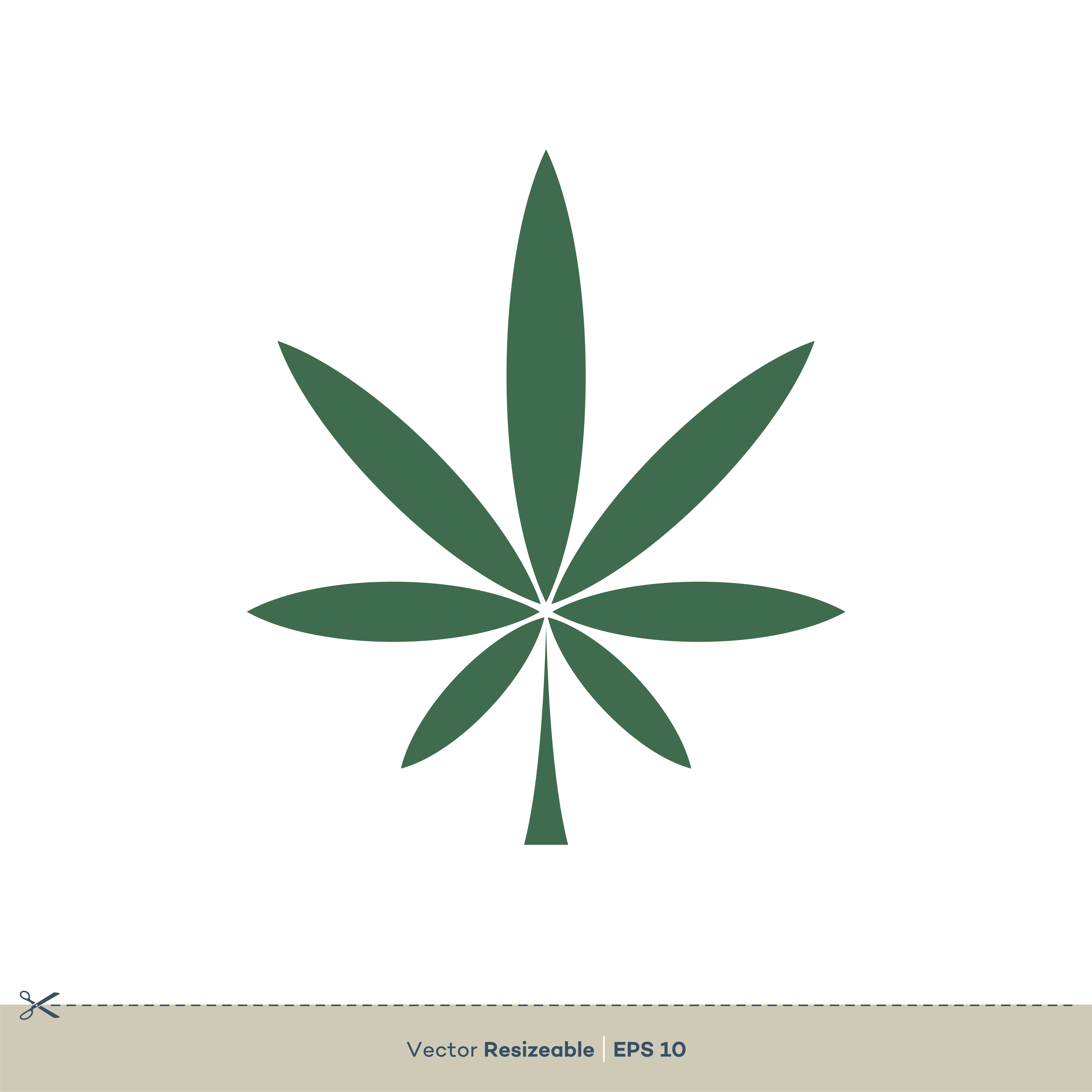 Green Cannabis Leaf Logo Template illustration design Download Free