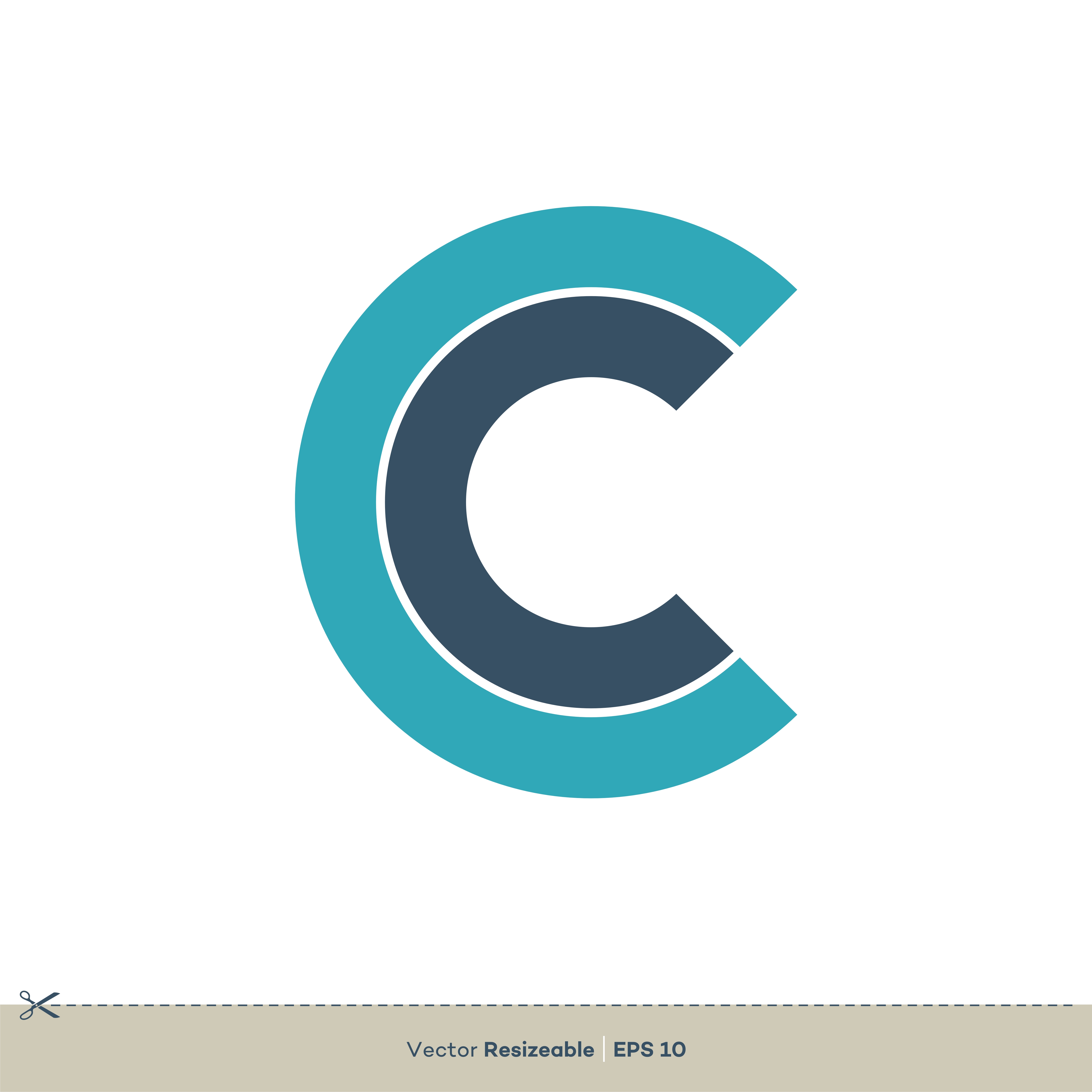 C Letter Vector Icon Logo Template Flat Design Download Free Vector 