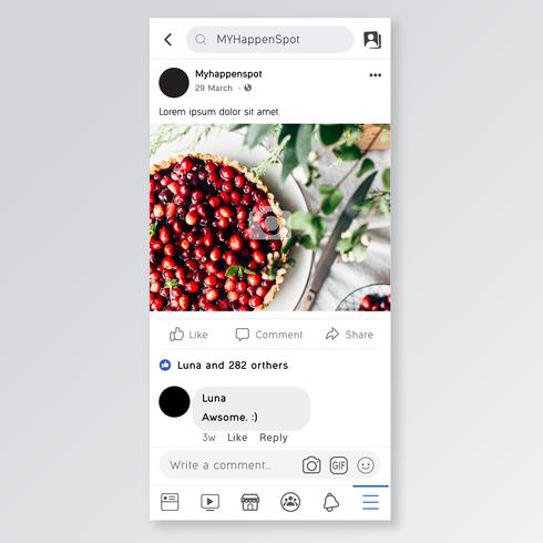 Facebook Template vector