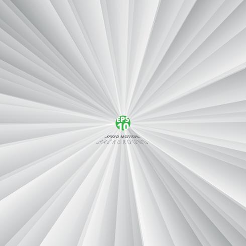 Abstract geometric triangle radial white and gray color background. vector