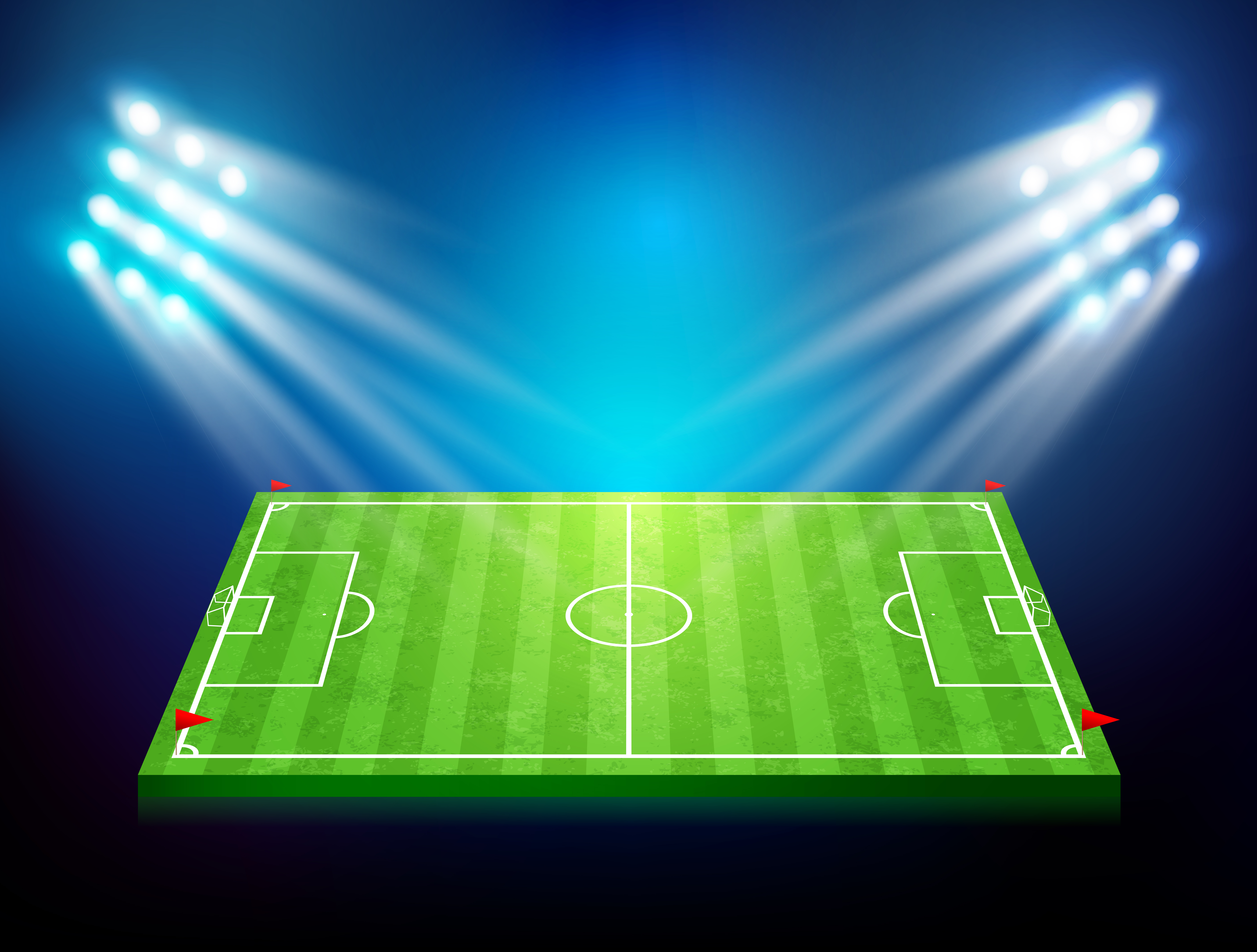 Soccer Field With Stadium 003 549209 Vector Art At Vecteezy