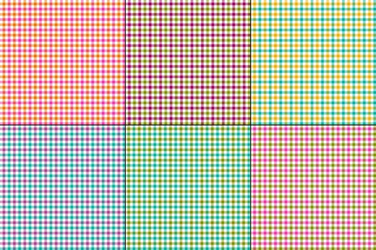 colorful gingham vector plaids