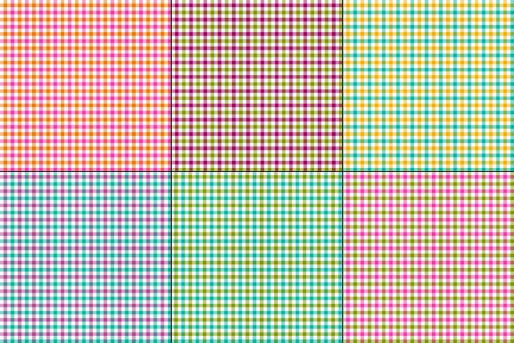 colorful gingham vector plaids