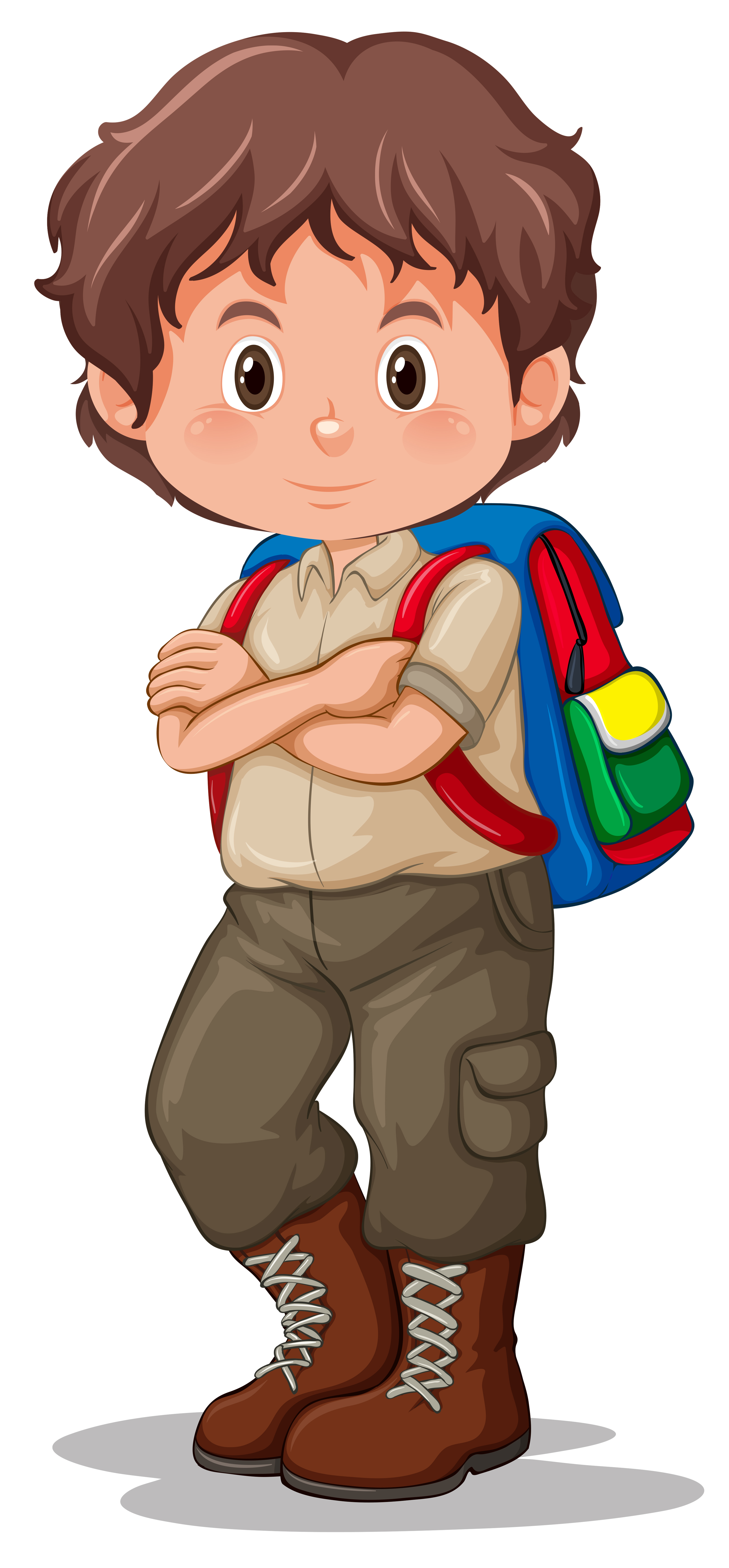 A boy scout wearing uniform 549264 Vector Art at Vecteezy