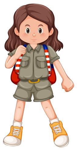 A girl scout character vector