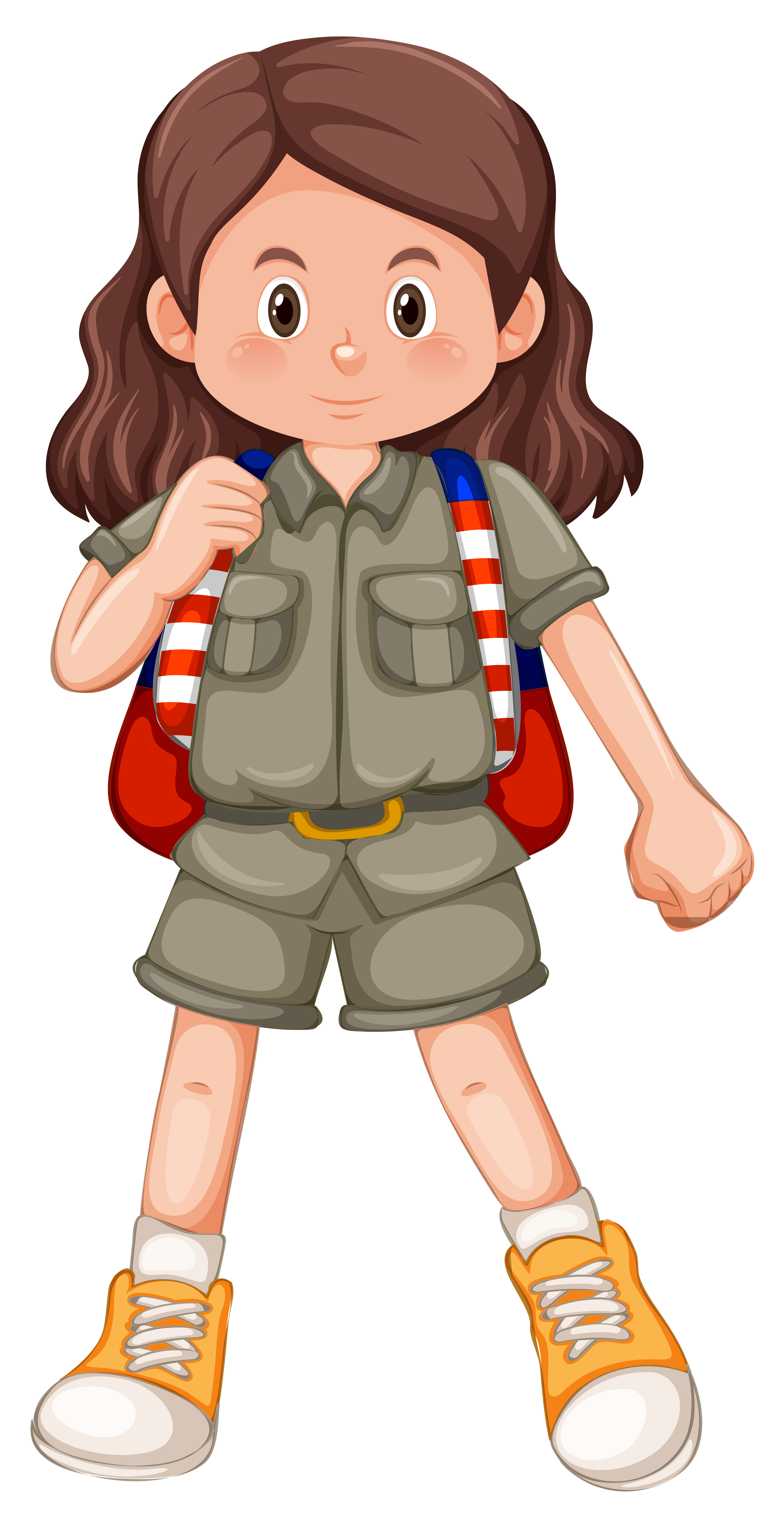 A girl scout character 549304 Vector Art at Vecteezy