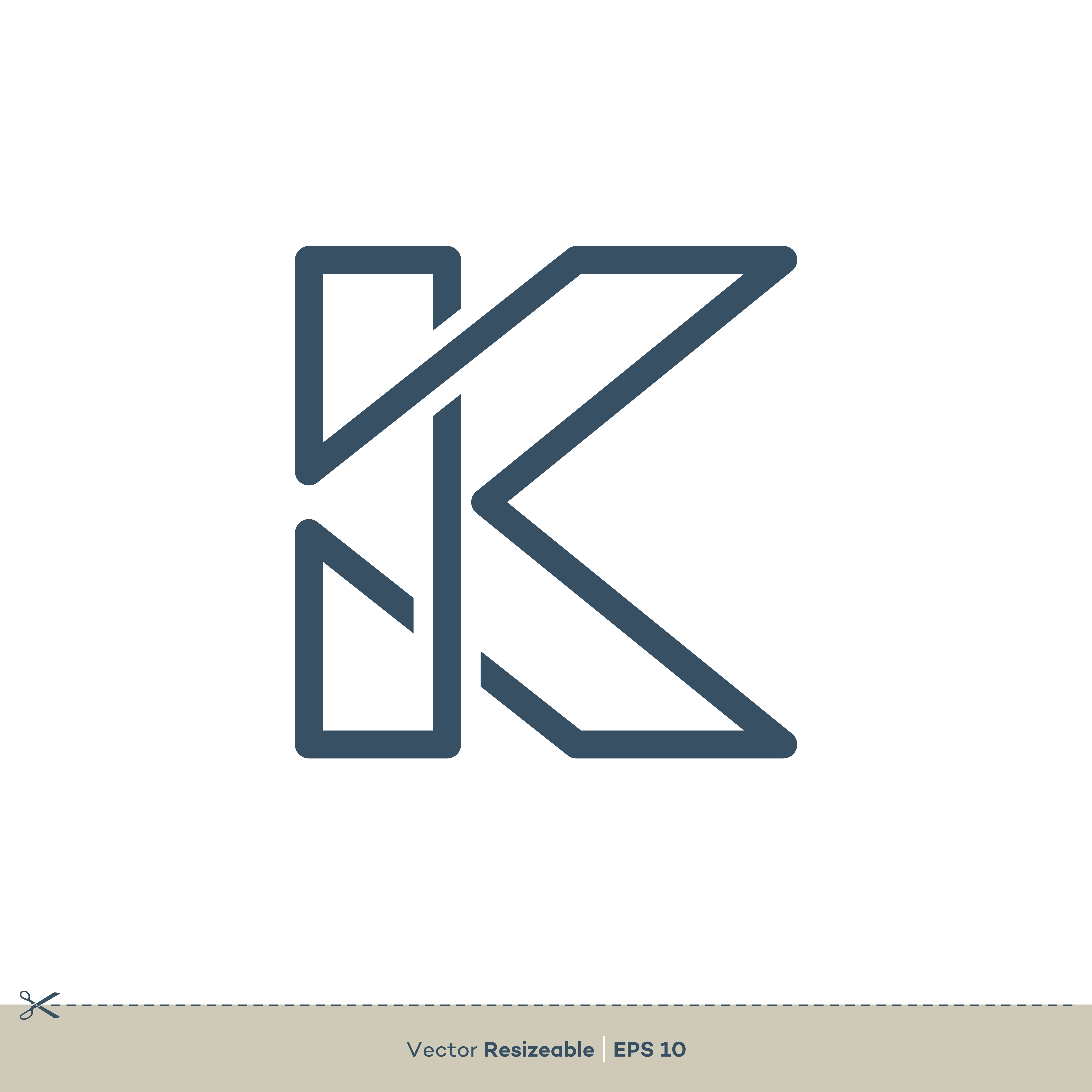 Logo Heart Letter K. Beautiful vector love logo design. K love outline ...