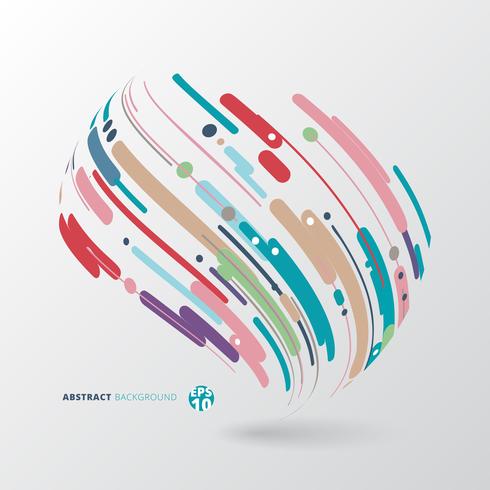 Modern Style Abstract With Composition Made Of Various Lines
