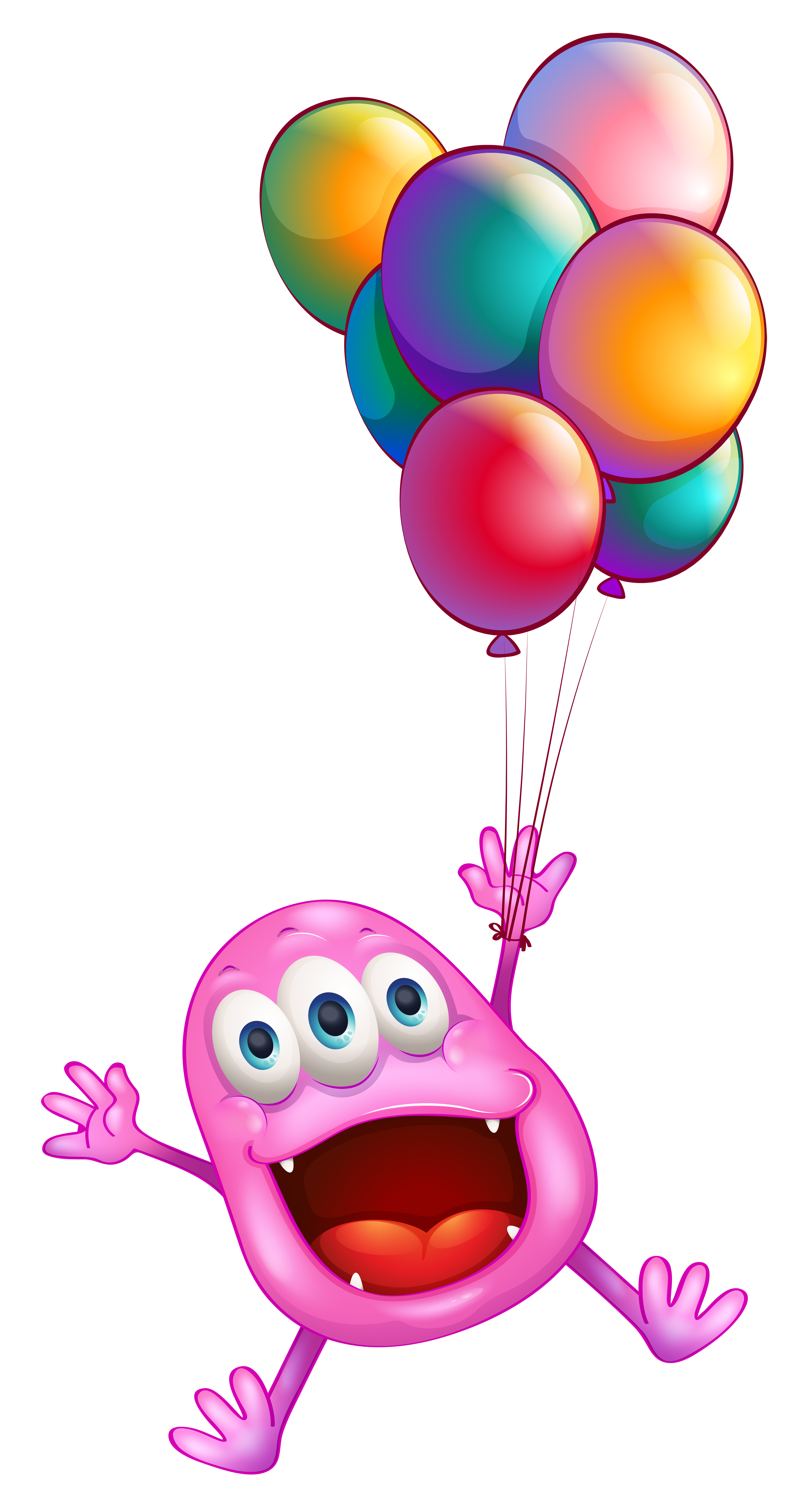 Download A monster with balloons - Download Free Vectors, Clipart Graphics & Vector Art
