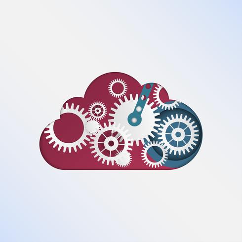Cloud computing technology. Creative cloud background for business. vector