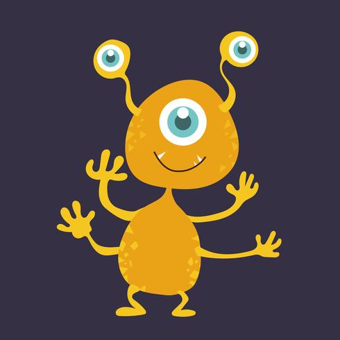 Cute monster cartoon character 005 vector