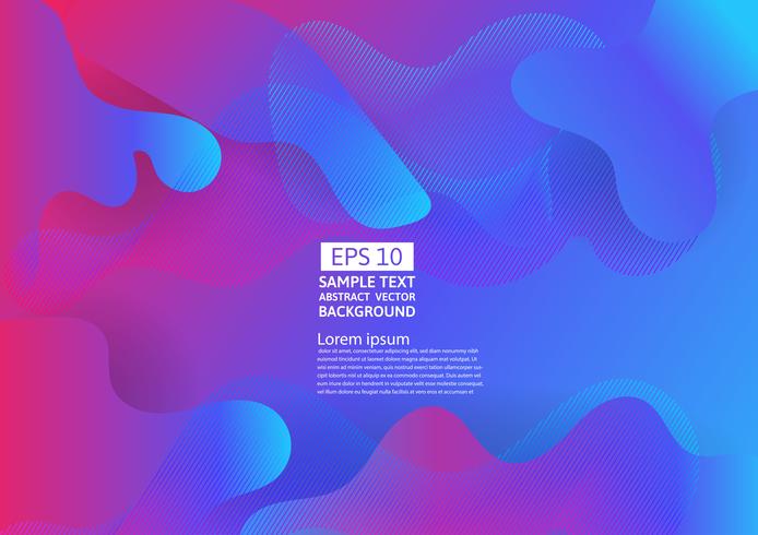 Colorful liquid and geometric abstract background. Fluid gradient shapes composition futuristic design vector