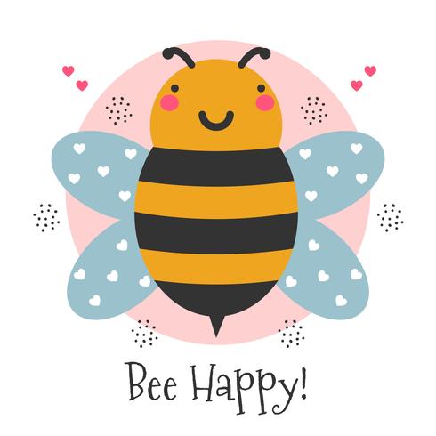 Bee Happy Illustration vector