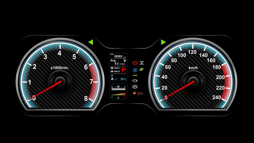 Car dash board vector illustration eps 10 008