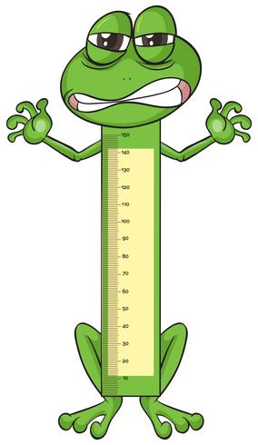 Height measurement chart with frog in background vector