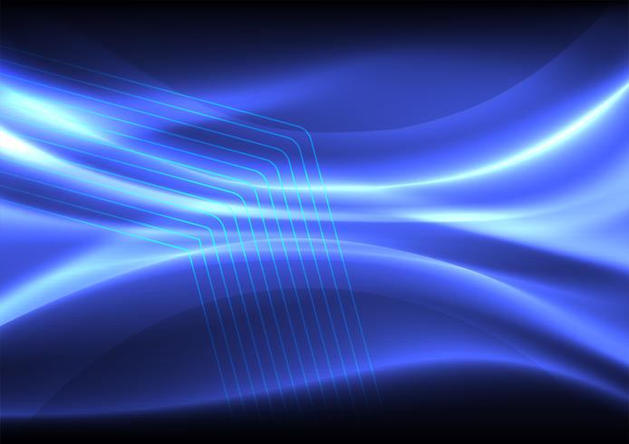 Blue color waves and geometric abstract background design ...