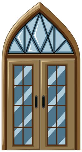 Old fashioned style of glass window vector