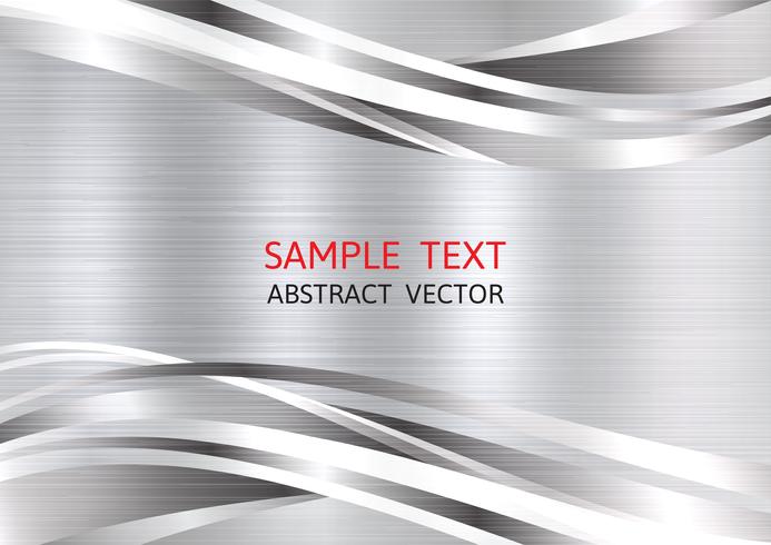 Metallic Silver Color Geometric Abstract Vector Background With