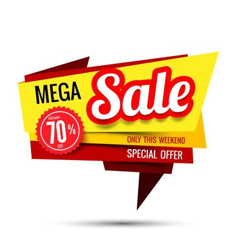 Sale text on red tag banner set 008 vector